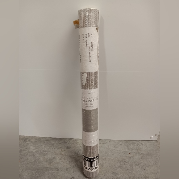 Pottery Barn Kids Seagrass Peel & Stick Wallpaper Grey - Discontinued color - Picture 4 of 9